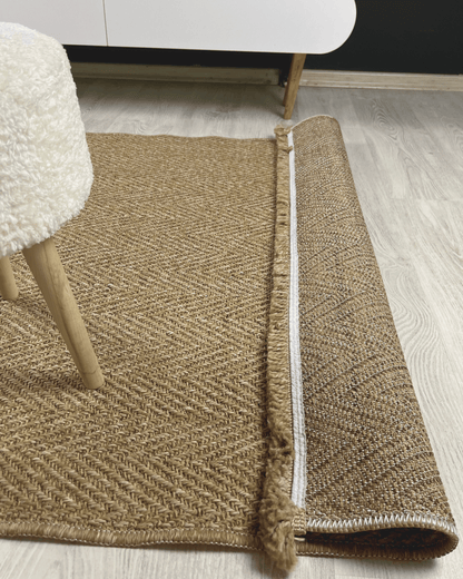 Comfy Halı Natural N02 Kahverengi Makinede Yıkanabilir Yumuşak Sisal Halı