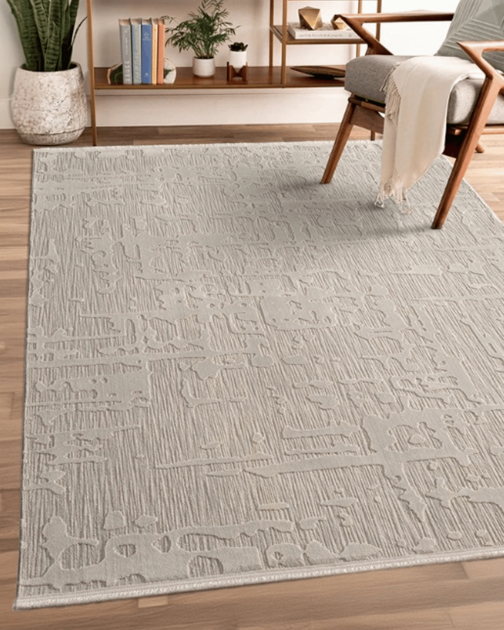Comfy Halı Tual TL010A Gri Modern Halı