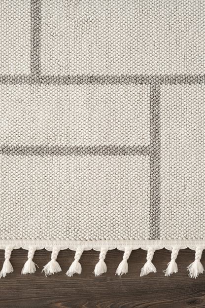 Comfy Halı Efes EF007A Bukleli Modern İskandinav Örgü Halı