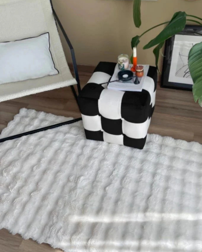 Comfy  Halı Bubble Beyaz Yumuşak Dokulu Post Halı