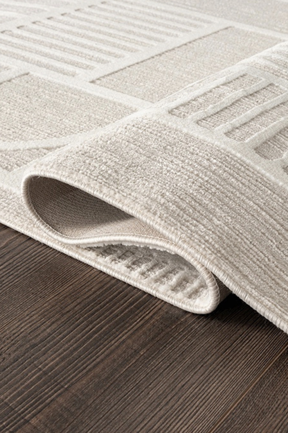 Comfy Halı Tual TL008A Krem Bohem Halı