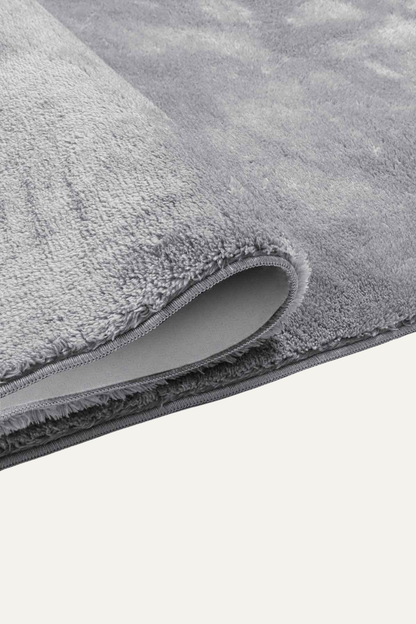 Mars MRS0101 Gri Kaymaz Taban Makinede Yıkanabilir Peluş Dokuma Halı