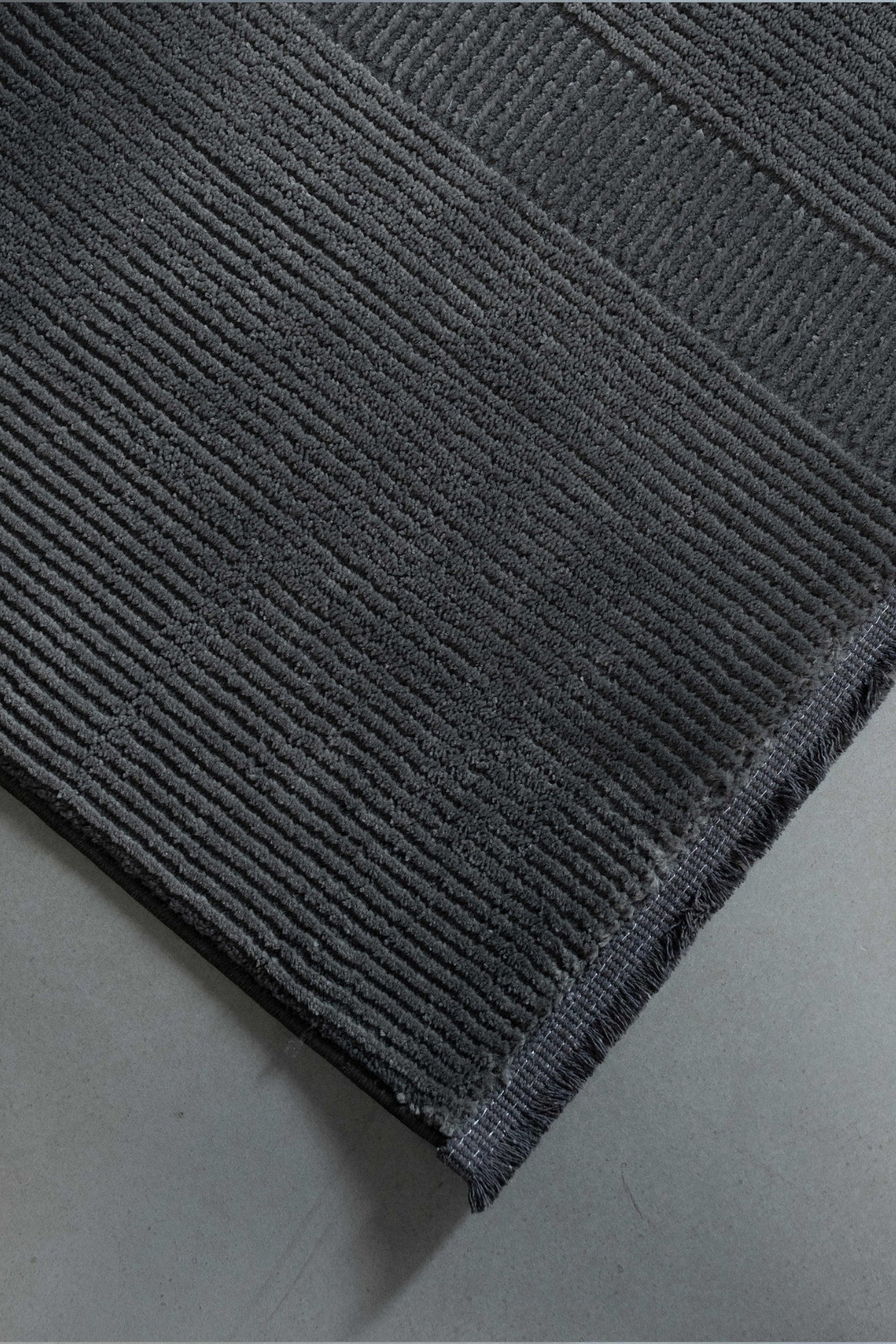 Comfy Halı Ritim 37804-091 Anti Alerjik Yumuşak Modern Antrasit Halı