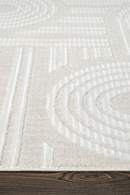 Comfy Halı Tual TL005A Krem Modern Bohem Halı