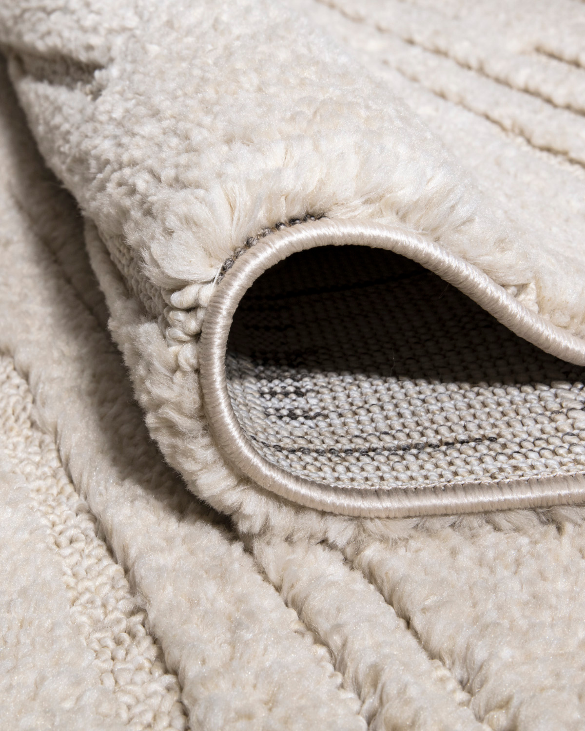 Comfy Halı Wind D534B R1044 Bej Shaggy Modern Halı
