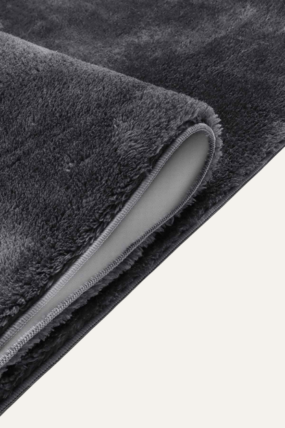 Mars MRS0103 Antrasit Kaymaz Taban Makinede Yıkanabilir Peluş Dokuma Halı
