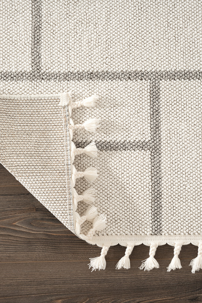 Comfy Halı Efes EF007A Bukleli Modern İskandinav Örgü Halı