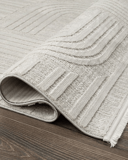 Comfy  Halı Tual TL007A Gri Modern Bohem Halı