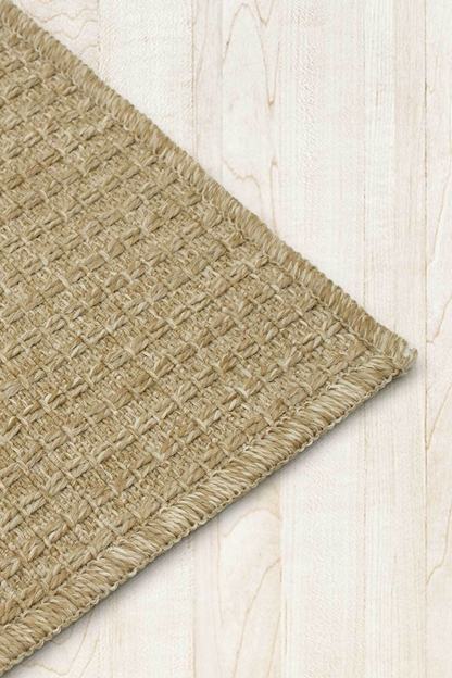 Comfy Halı Juta SSL0107 Bej Makinede Yıkanabilir Kaymaz Taban Sisal Dokuma Halı