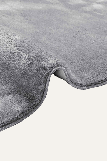 Mars MRS0101 Gri Kaymaz Taban Makinede Yıkanabilir Peluş Dokuma Halı