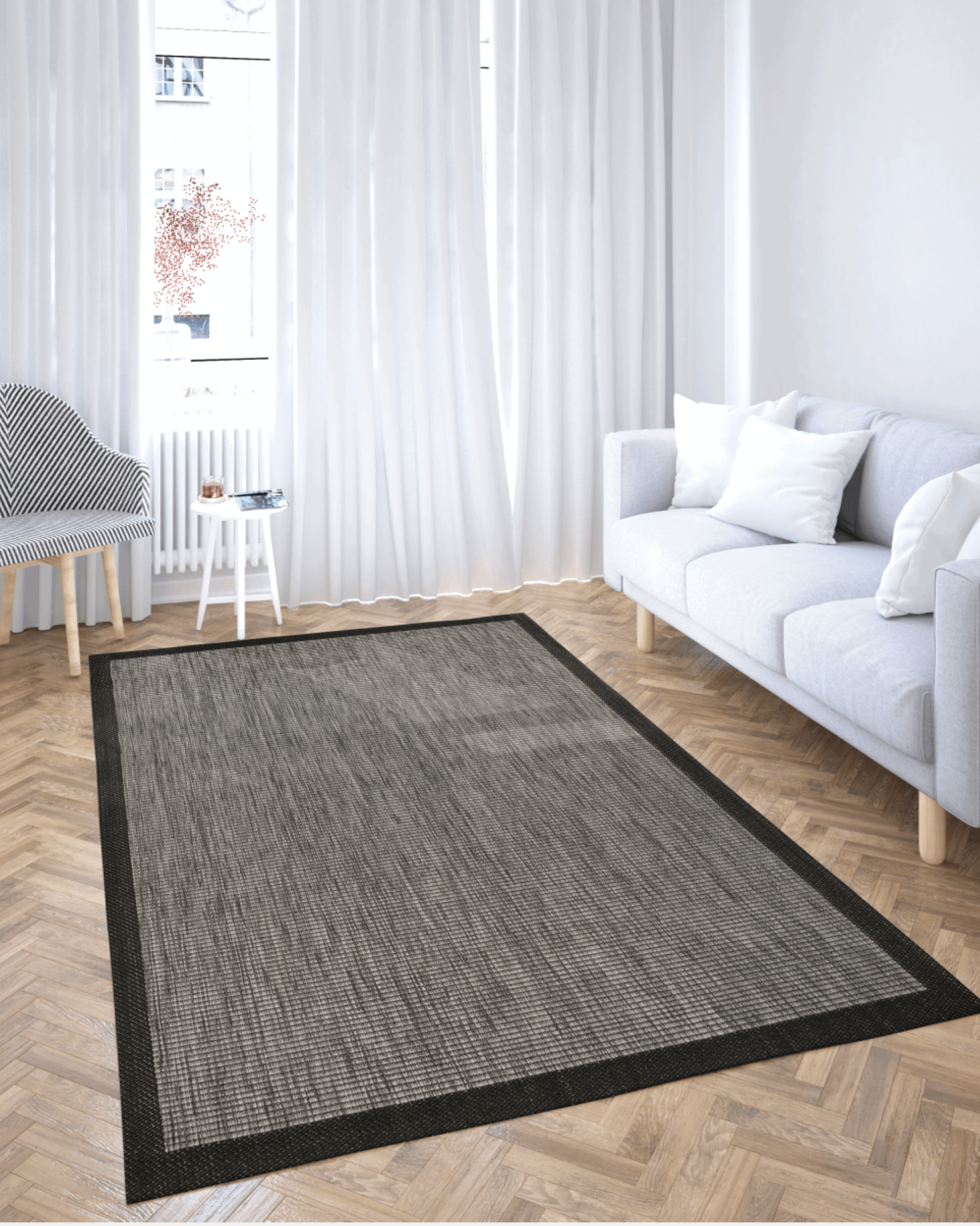 Comfy Halı Asia AS01 Antrasit Leke Tutmaz Sisal Halı