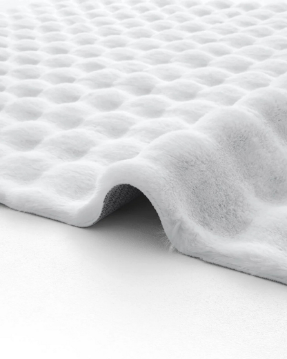 Comfy  Halı Bubble Beyaz Yumuşak Dokulu Post Halı
