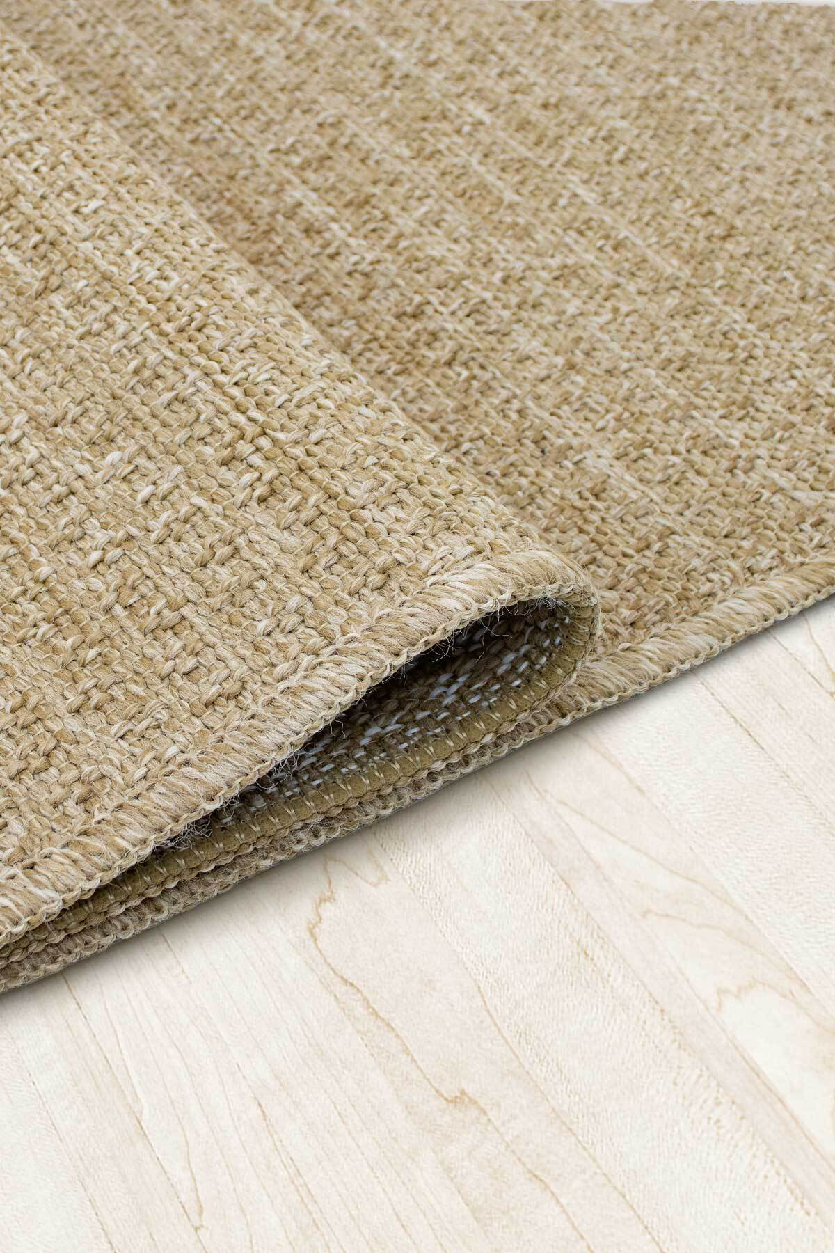 Comfy Halı Juta SSL0207 Bej Makinede Yıkanabilir Kaymaz Taban Sisal Dokuma Halı