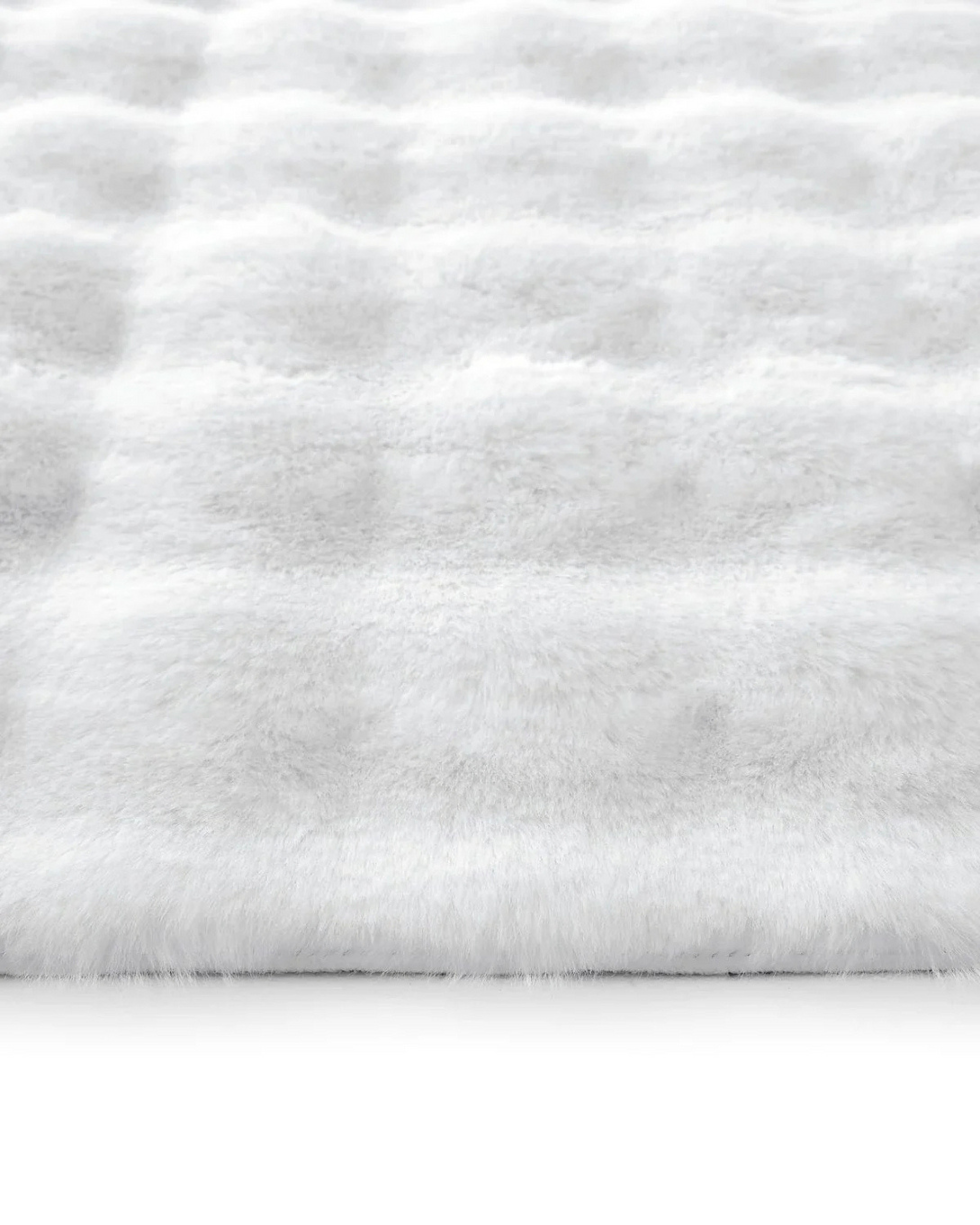 Comfy  Halı Bubble Beyaz Yumuşak Dokulu Post Halı