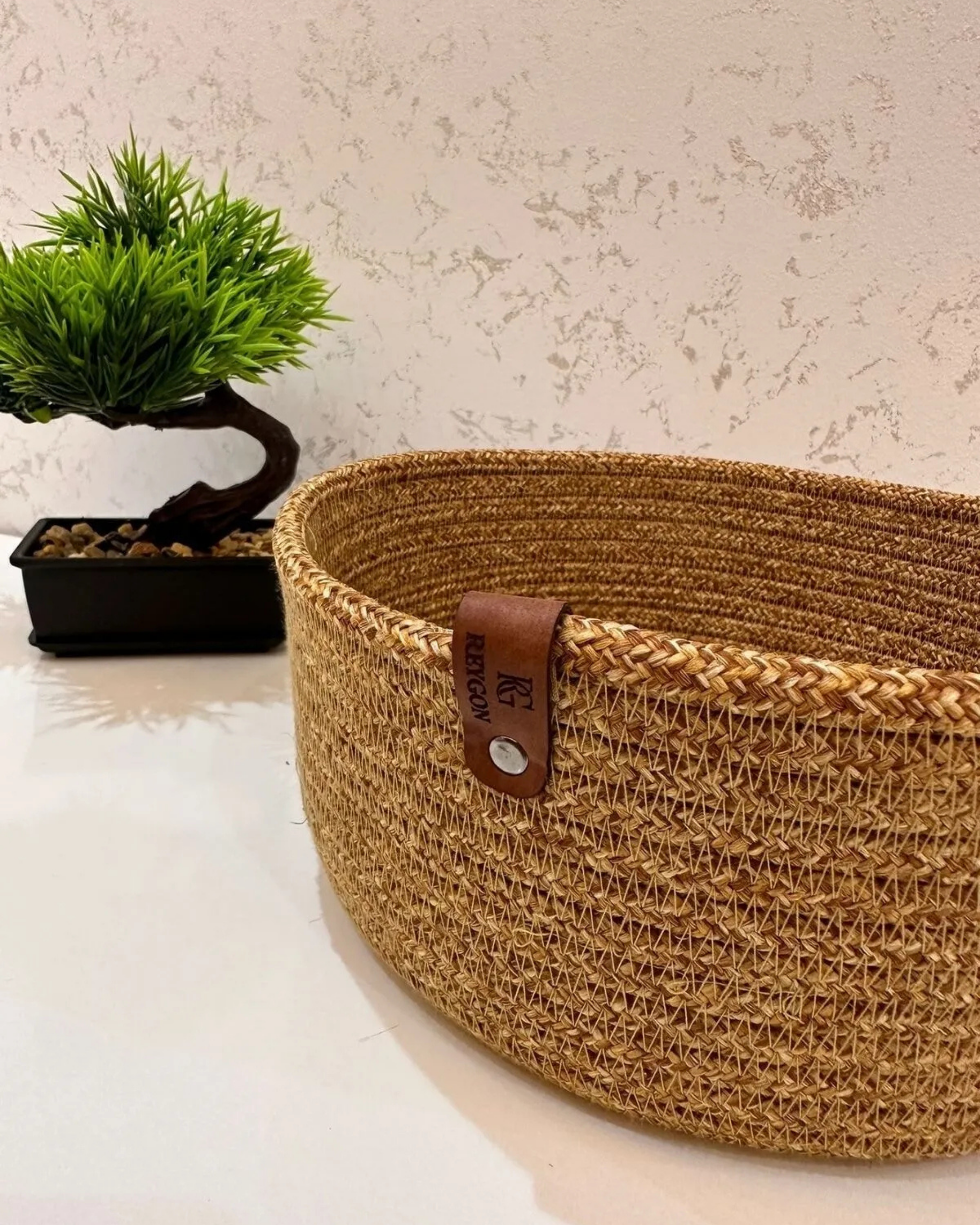 Comfy Home & Living Hasır Sepet Saklama Düzenleme Kabı Organizer