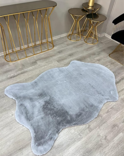 Comfy Halı Softy Gri Tavşan Post Yumuşak Dokulu Post Halı