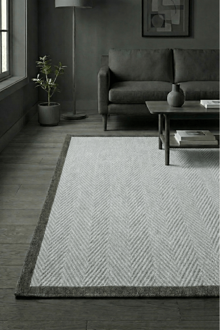 Comfy Halı Halı Comfy Halı Bengal BN004 Gri Antrasit Sisal Halı