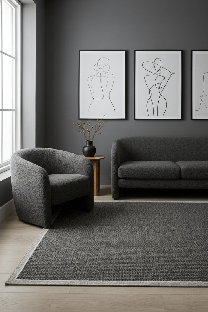 Comfy Halı Halı Comfy Halı Bengal BN006 Gri Sisal Halı