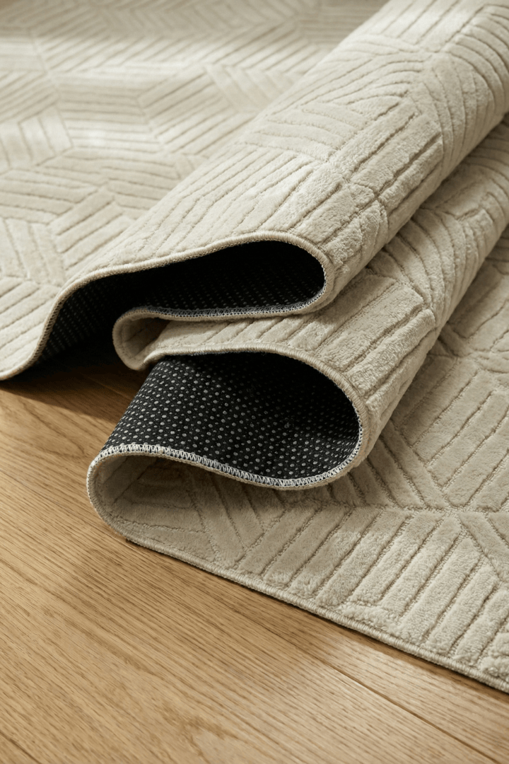 Comfy Halı Halı Comfy Halı Decorist Krem Kaymaz Taban Makinede Yıkanabilir Halı