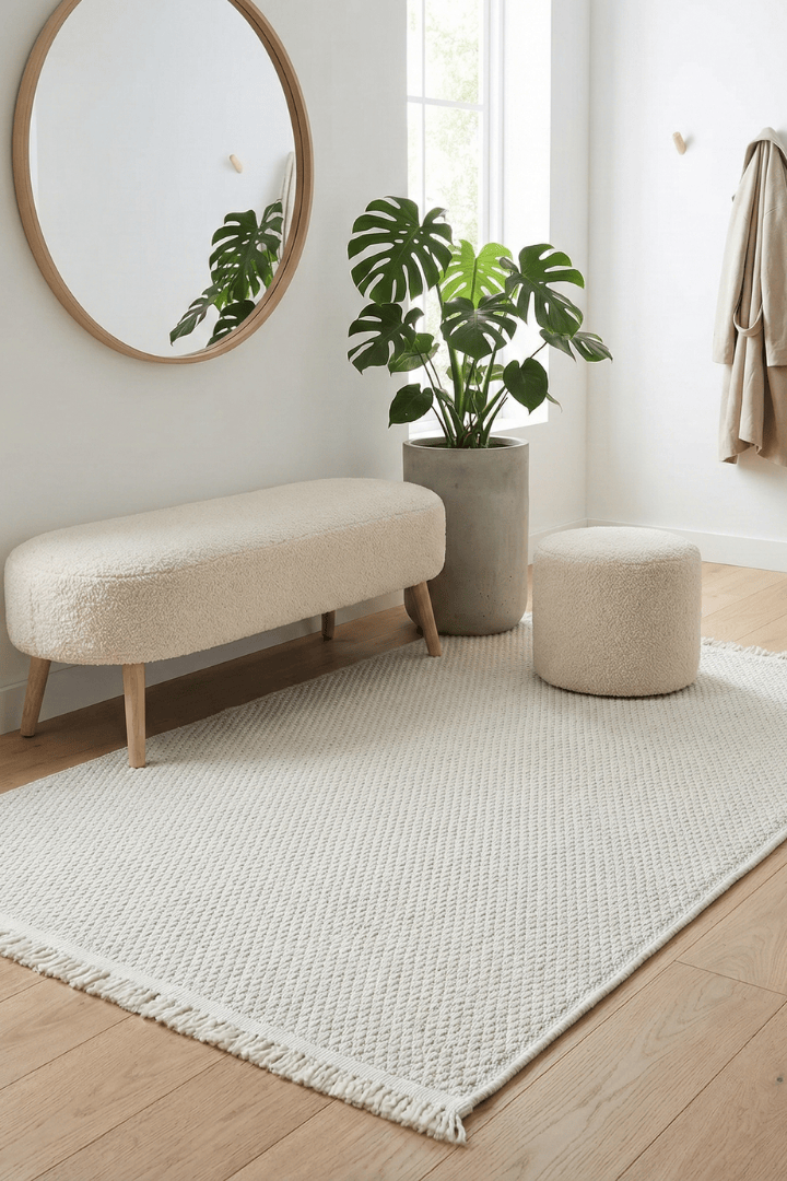 Comfy Halı Halı Comfy Halı Natural B01 Beyaz Sisal Halı