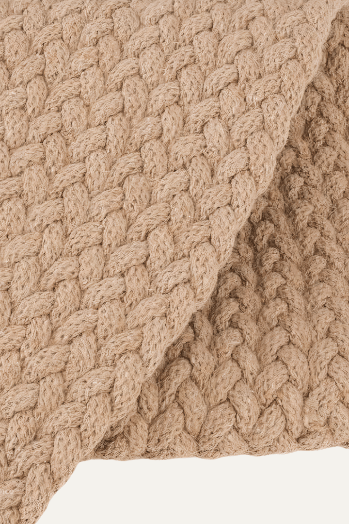 Comfy Halı Halı Comfy Halı Palm Petek Örgü Yuvarlak Bej Halı